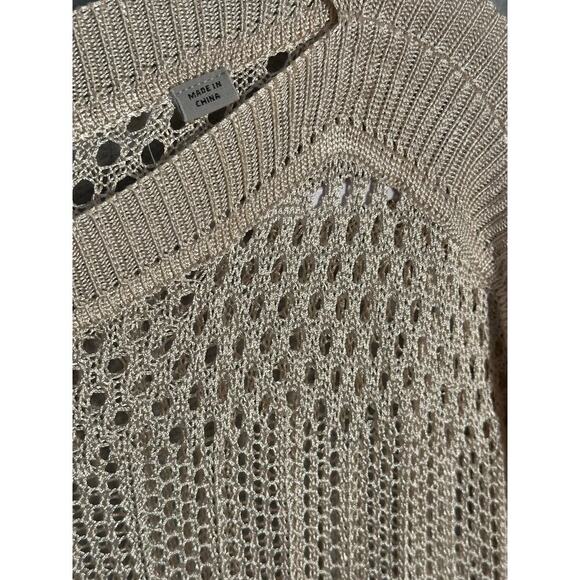 All Saints Sz XS Oversized Slouchy Fit Open Crochet Knit Estero Jumper Viscose - Picture 13 of 14